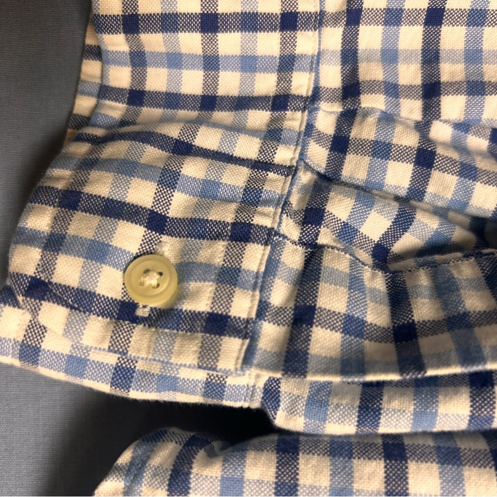 Polo Ralph Lauren men’s Blue and White Checkered Shirt size XL 100 % cotton - Picture 5 of 5